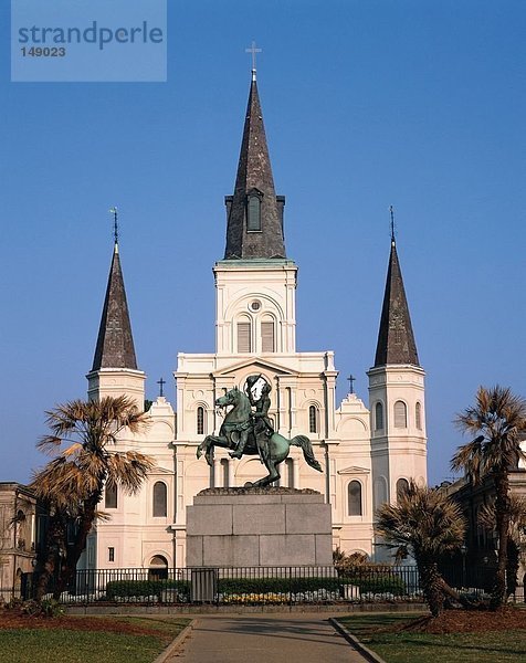 Andrew Jackson Statue vor der Kirche  St. Louis Kathedrale  Louisiana  New Orleans  USA