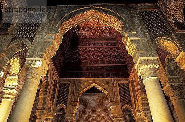 Innere der Saadien Grab  Marrakesch  Marokko