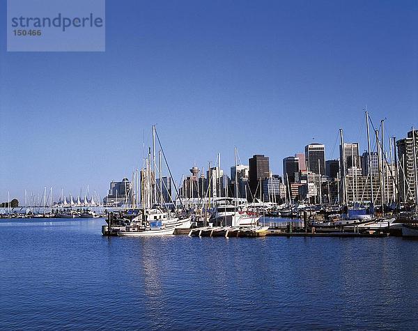 Boote im Hafen  Vancouver  British Columbia  Kanada