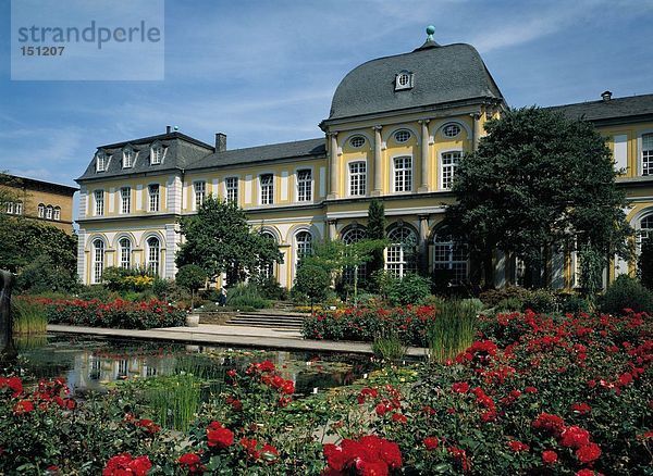 Garten und Teich vor der Burg  Poppelsdorfer Schloss  Nordrhein-Westfalen  Deutschland