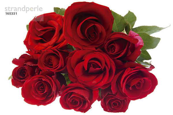 Blumenstrauß aus roten Rosen  Nahaufnahme