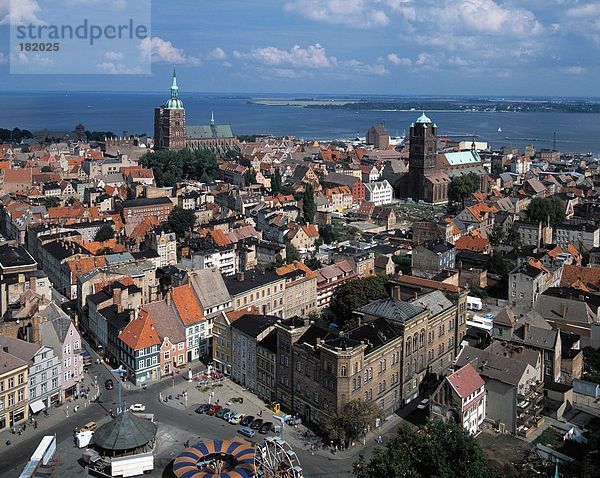 Luftbild der Stadt  Mecklenburg-Vorpommern  Deutschland