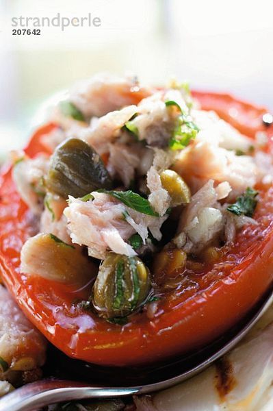 Tomatoes stuffed with tuna  capers and parsley
