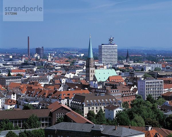 Erhöhte Ansicht der Stadt  Bielefeld  Deutschland