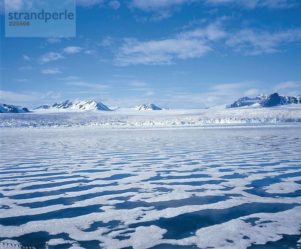 Eis schwimmt auf Wasser  Spitzbergen  Svalbard Inseln  Norwegen