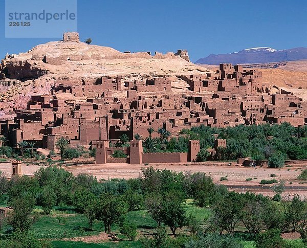 Landschaft Gebäude trocken Dorf Ait Benhaddou Marokko