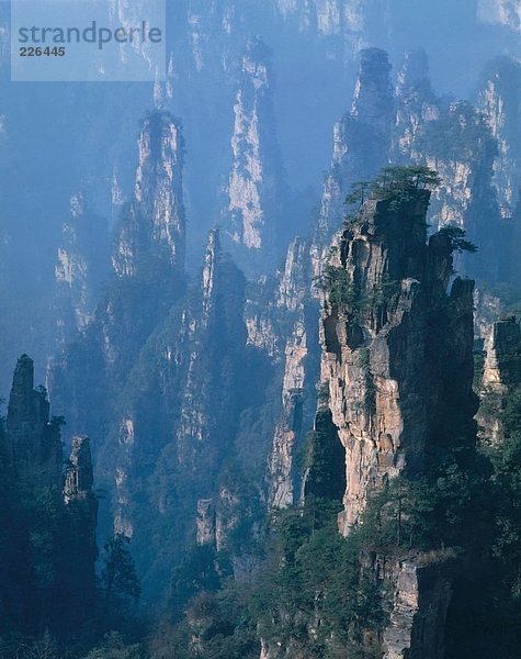 Luftbild von Felsformationen  China
