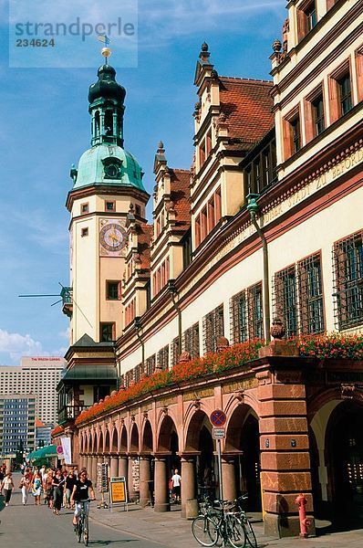 Altes Rathaus am Marktplatz  Leipzig  Sachsen  Deutschland