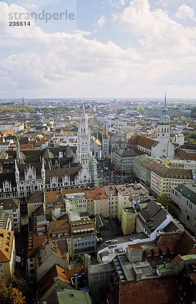 Blick über München  Bayern  Deutschland