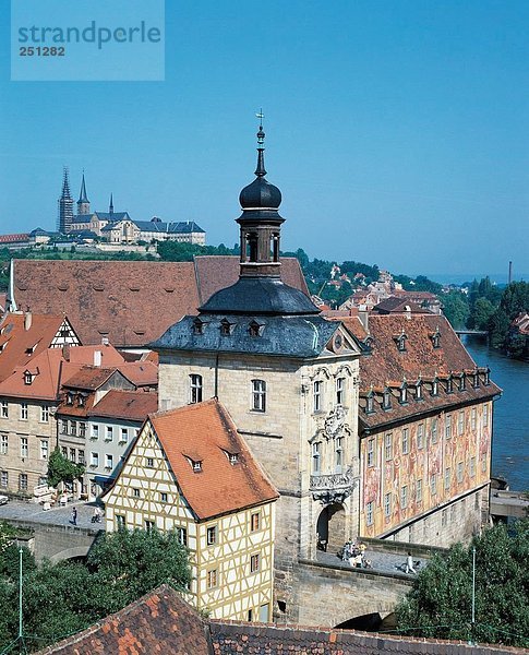 10125819  Old Town  Bamberg  Dächer  Deutschland  Europa  Bayern  Rathaus  Überblick  UNESCO  kulturelle Erbe von Welt