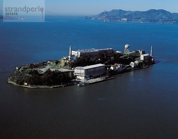 10142323  Alcatraz  Brücke  Gefängnis  Gefängnis  Island  Insel  Luftaufnahme  San Francisco  USA  Amerika  Nordamerika
