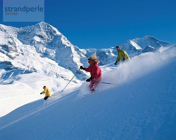 Wintersport Winter Sport Skisport Berner Oberland Kanton Bern Hang
