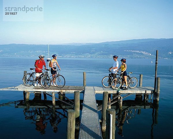 radfahren Fahrrad Rad See Meer Fahrradfahrer Kanton Bern Fahrrad fahren
