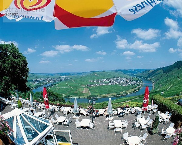 10520639  Deutschland  Europa  Moselle Bereich  Restaurant  Ansicht  Terrasse  Schritt-Startseite  Überblick