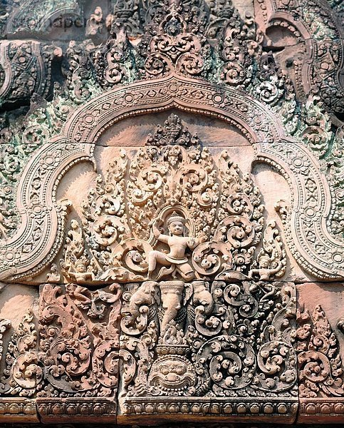 10560020  Angkor  Banteay Srei Temple  Detail  Zahlen  Kambodscha  Asien  Erleichterung  Siem Reap  UNESCO  kulturelle Erbe von Welt