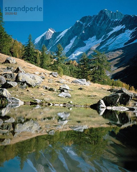 Landschaftlich schön landschaftlich reizvoll Berg Europäische Union EU Alpen Herbst Berner Oberland Kanton Bern Bergsee Schweiz