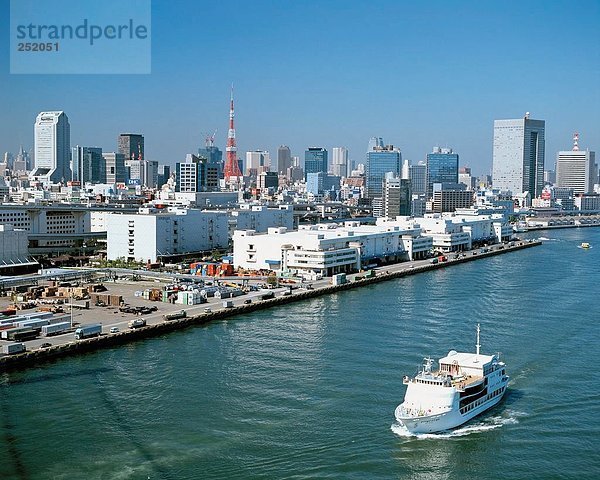 10602894  harbour  port  Japan  Asien  Schiff  Skyline  Tokyo Bucht Gebiet  Überblick