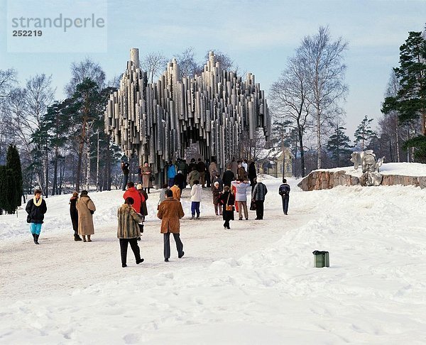 10100709  Finnland  Helsinki  Sibelius  Denkmal  Sibeliusdenkmal  winter