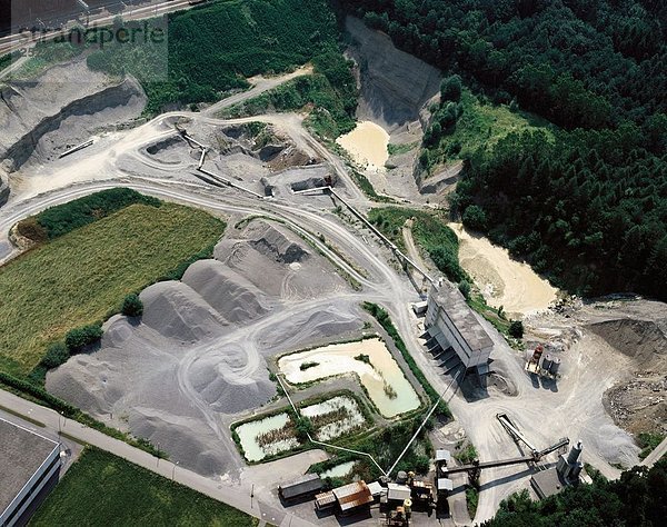 Kiesgrube Anordnung Industrie Wald Holz Kies Bergwerk Grube Gruben Gehege