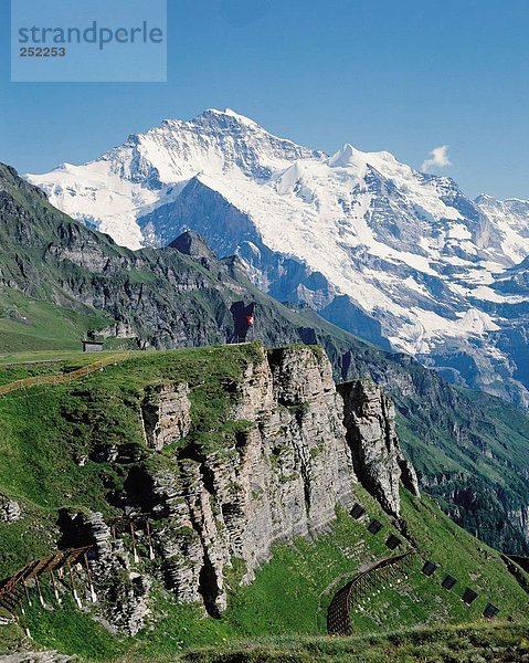 10120297  Jungfrau  Lawinen  Lawinen-Schutz  Schutz  Verbauung  Berge  Alpen  Alpen  Mountains  Schweiz  E