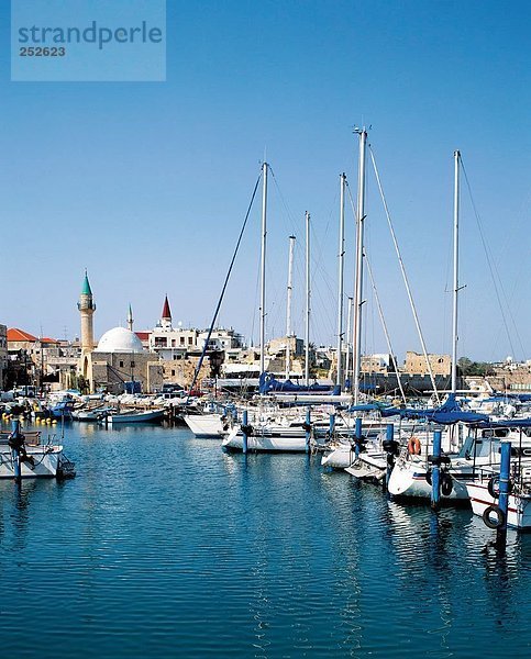 10520873  Akko  Old Town  Galilea  Hafen  Port  Israel  Moschee  Boote