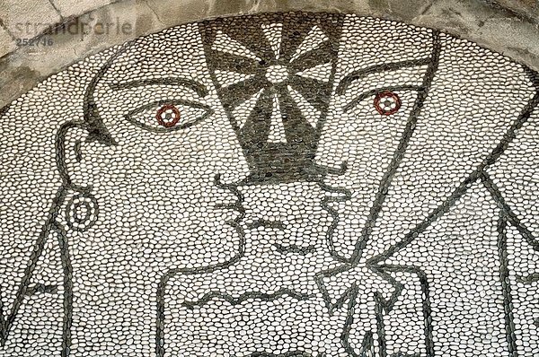 10647154  Bild  Fischer  Jean Cocteau  Kunst  Geschicklichkeit  Liebhaber  Mädchen  Mosaik  Museum Menton  Paar  Paar