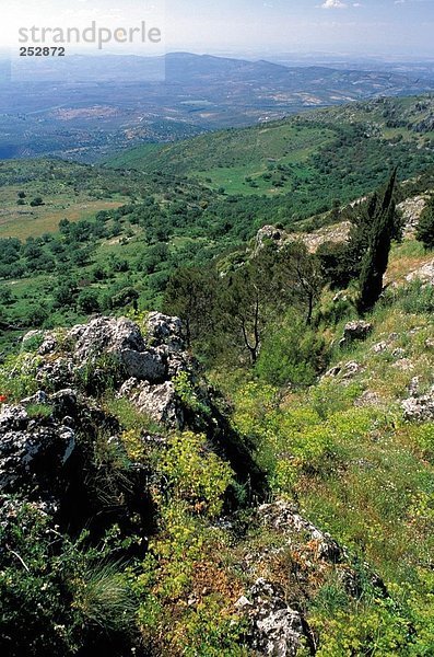 Felsformationen auf Hügel  Andalusien  Spanien