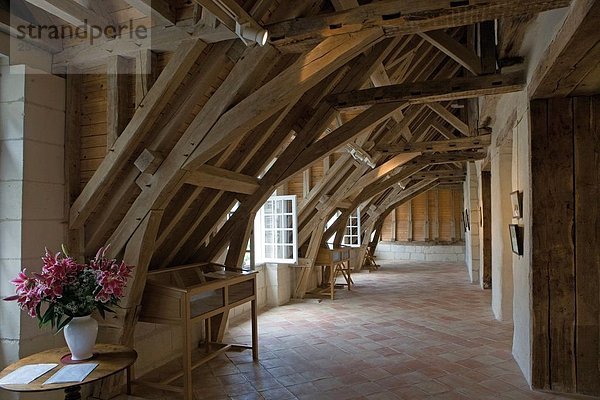 Korridor des Schlosses  Chateau De Villandry  Indre-Et-Loire  Frankreich