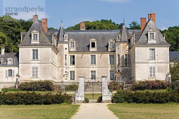 Fassade des Schlosses  Chateau ¢ teau De Gizeux  Indre-Et-Loire  Frankreich