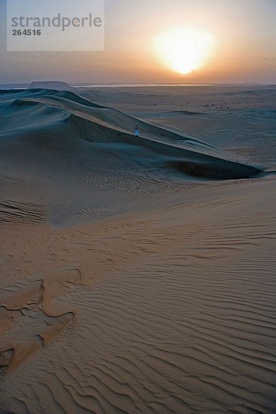 Mann in Sanddüne  zur Oase Siwa  Libysche Wüste Ägypten