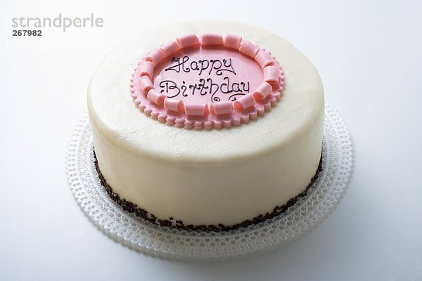 Geburtstagstorte mit Schriftzug Happy Birthday