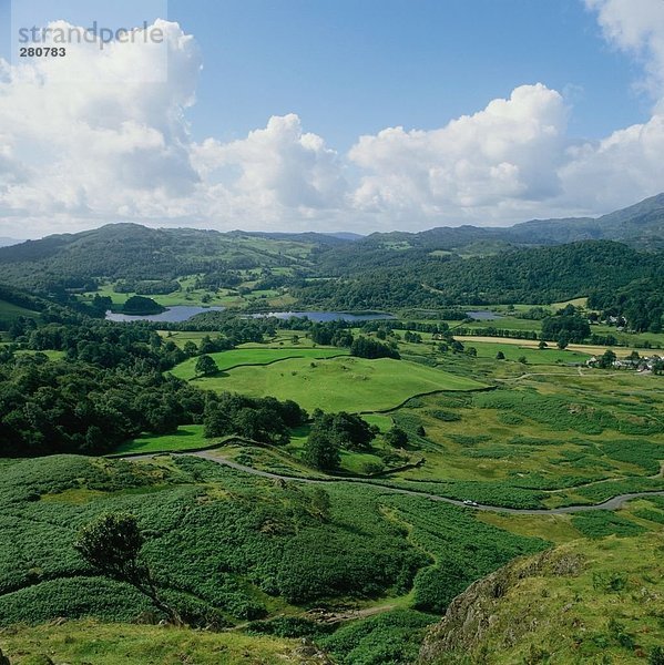 Luftbild von Landschaft  Cumbria  England