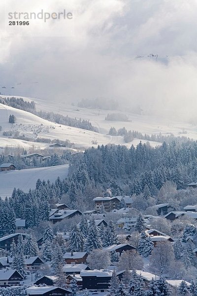 Luftbild des Ski Resort  Frankreich