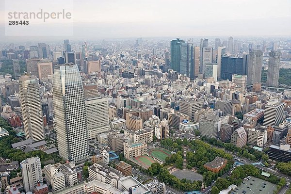 Luftbild von Stadt  Mori Tower  Präfektur Tokyo  Japan