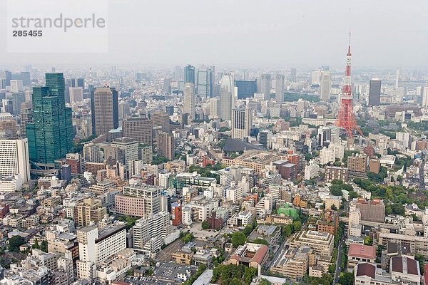 Luftbild von City  Präfektur Tokio  Japan