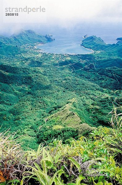 Luftbild von Inlet  Marquesas Inseln  französische Polinesien