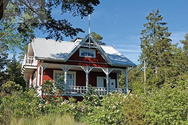 Fassade des Hauses  Finnland