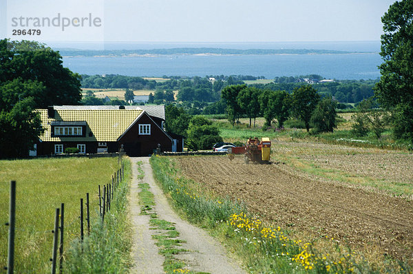 Landschaft über Ansicht Skane län typisch