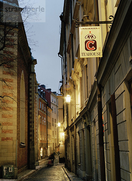 Eine Gasse in der Stockholmer Altstadt.
