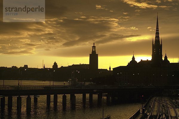 Sonnenuntergang über Stockholm.