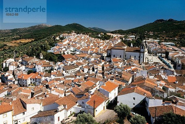 Luftbild der Stadt  Alentejo  Portugal