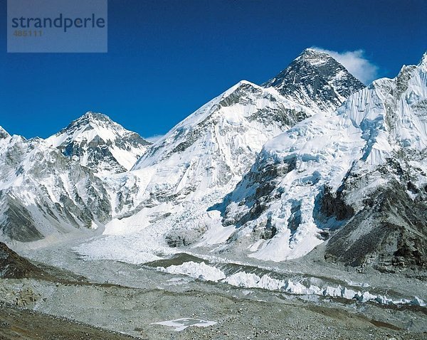 10062648  Mountain Panorama  Gletscher  Himalaya  Mount Everest  Berg  Nepal  Asien  Schnee