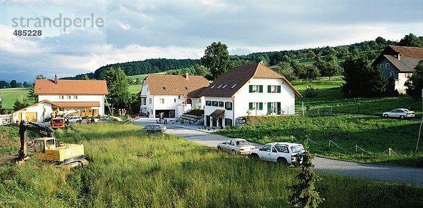 bauen Wohnhaus Gebäude Serie Bagger Kanton Aargau