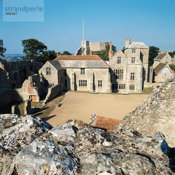 Steinmauer  Europa  Baum  Großbritannien  England  Isle of Wight