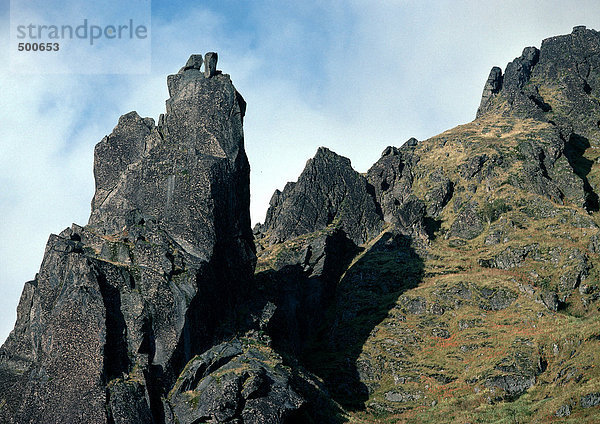Norwegen  Felsformationen des Berges  Nahaufnahme