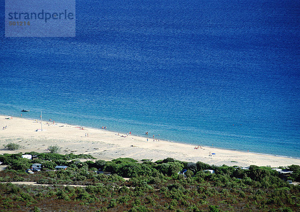 Frankreich  Korsika  Strand und blaues Meer  Luftbild
