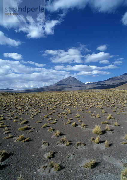 Chile  trockene Landschaft mit Bergen in der Ferne