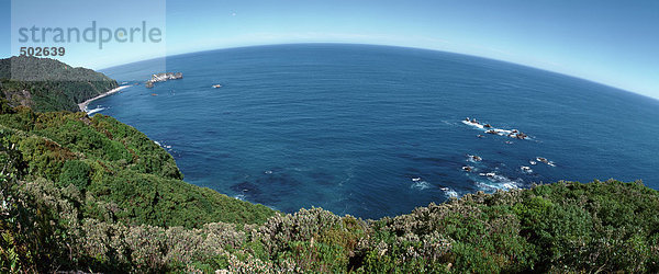 Neuseeland  Meerblick von der Küste  Panoramablick