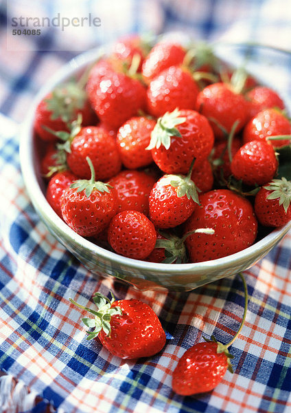 Schale mit Erdbeeren  Nahaufnahme