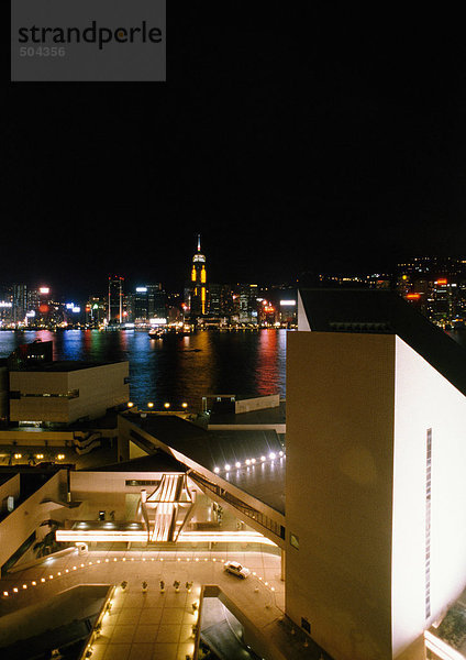 Hong Kong Bucht bei Nacht